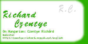 richard czentye business card