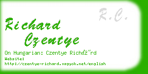 richard czentye business card